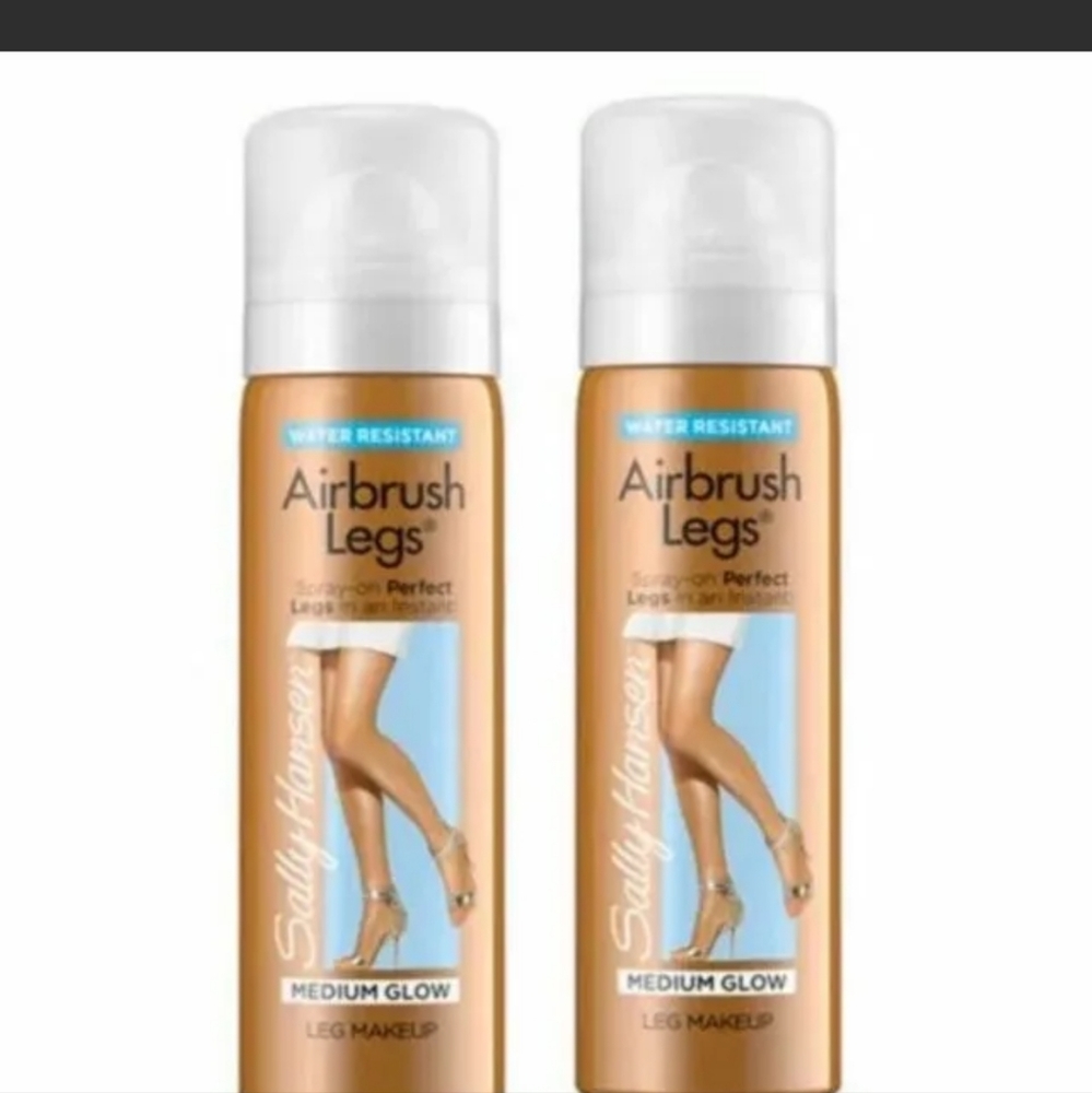 COPY - 2 SALLY HANSEN AIRBRUSH LEGS SPRAY-ON LEG MAKEUP MEDIUM GLOW 1.5oz =3 oz…